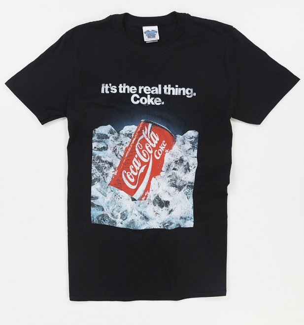 Men's Coca-Cola Retro Advert Black T-Shirt Men's Coca-Cola Retro Advert Black T-Shirt
