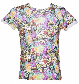Men's Crazy SpongeBob SquarePants Retro Sublimation Print T-Shirt Men's Crazy SpongeBob SquarePants Retro Sublimation Print T-Shirt