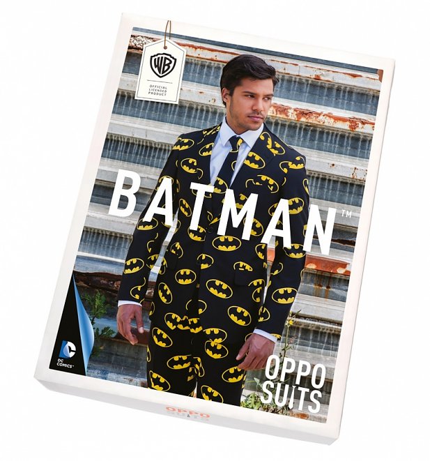 Men's DC Comics Batman Logo Suit With Tie from OppoSuits Men's DC Comics Batman Logo Suit With Tie from OppoSuits