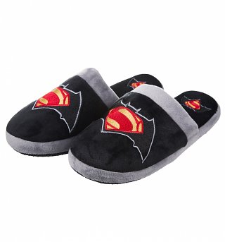 DC Comics Batman V Superman Slip On Slippers DC Comics Batman V Superman Slip On Slippers