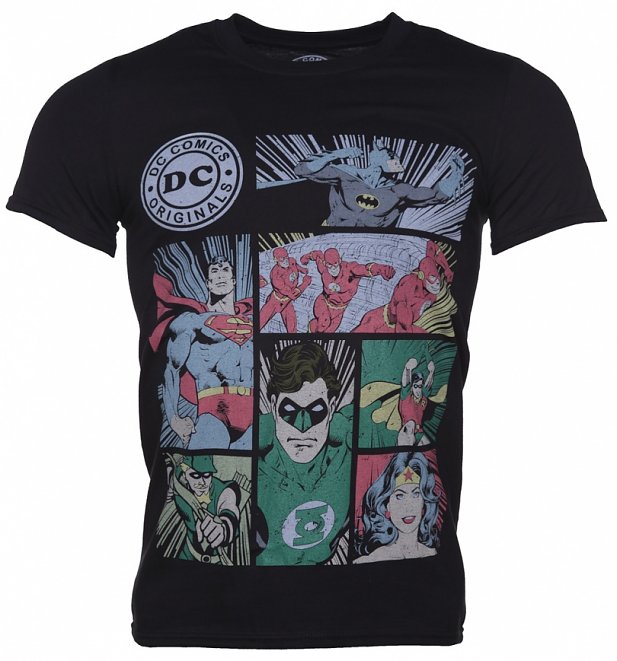 Men's DC Comics Originals Superhero Panels T-Shirt Men's DC Comics Originals Superhero Panels T-Shirt