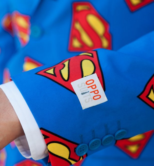 Men's DC Comics Superman Logo Suit With Tie from OppoSuits Men's DC Comics Superman Logo Suit With Tie from OppoSuits