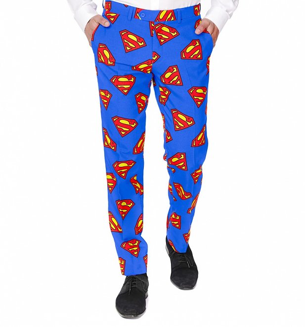 Men's DC Comics Superman Logo Suit With Tie from OppoSuits Men's DC Comics Superman Logo Suit With Tie from OppoSuits