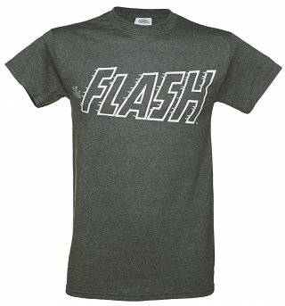 Men's Dark Grey Marl Flash Crackle Logo T-Shirt Men's Dark Grey Marl Flash Crackle Logo T-Shirt