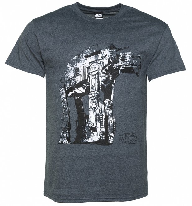 Men's Dark Grey Marl Star Wars VIII The Last Jedi Gorilla Walker T-Shirt Men's Dark Grey Marl Star Wars VIII The Last Jedi Gorilla Walker T-Shirt
