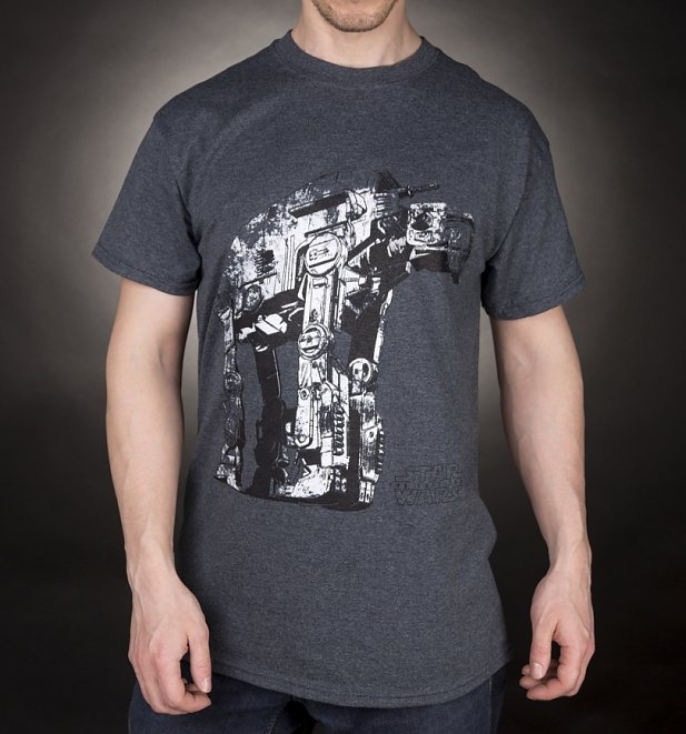 Men's Dark Grey Marl Star Wars VIII The Last Jedi Gorilla Walker T-Shirt Men's Dark Grey Marl Star Wars VIII The Last Jedi Gorilla Walker T-Shirt