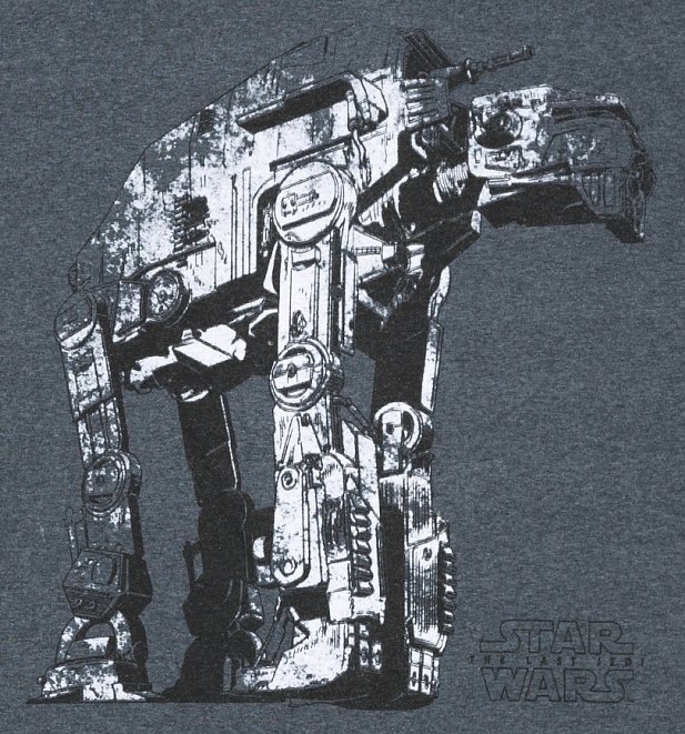 Men's Dark Grey Marl Star Wars VIII The Last Jedi Gorilla Walker T-Shirt Men's Dark Grey Marl Star Wars VIII The Last Jedi Gorilla Walker T-Shirt