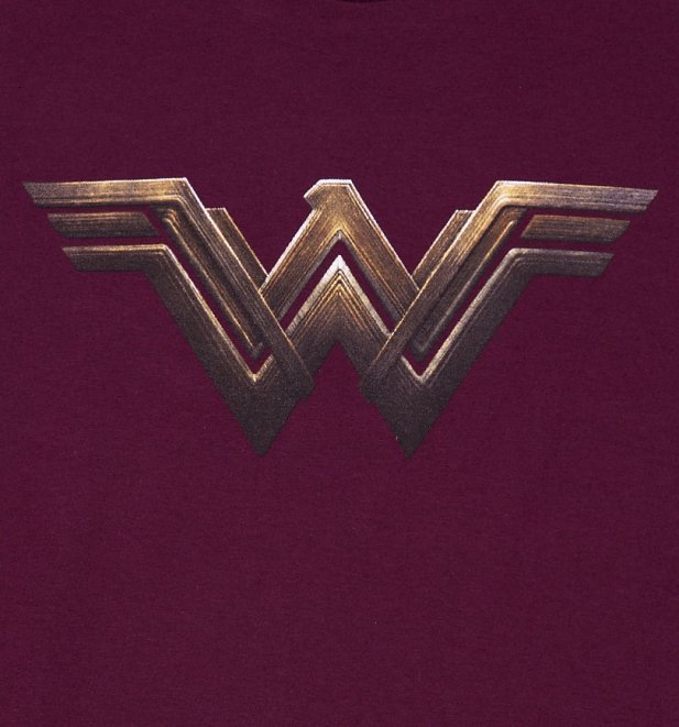 Men's Dark Red Wonder Woman Logo T-Shirt Men's Dark Red Wonder Woman Logo T-Shirt