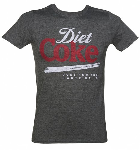 Men's Diet Coke Just For The Taste Of It Dark Grey T-Shirt Men's Diet Coke Just For The Taste Of It Dark Grey T-Shirt