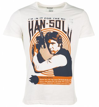 Men's Ecru Han Solo Retro T-Shirt Men's Ecru Han Solo Retro T-Shirt