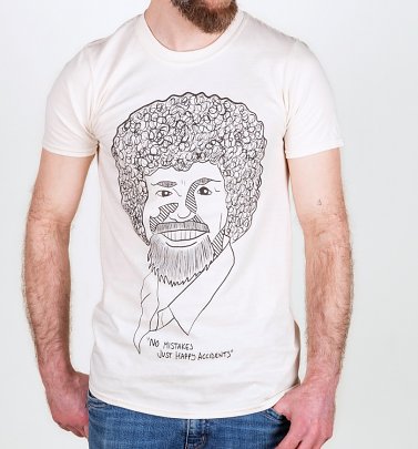 Men's Ecru Happy Accidents Illustration T-Shirt Men's Ecru Happy Accidents Illustration T-Shirt