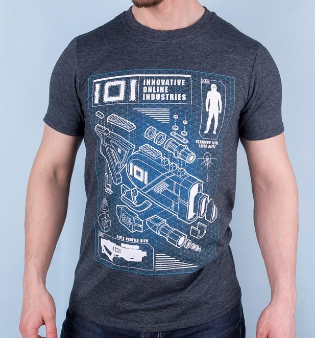 Men's Exclusive Ready Player One Rifle Profile T-Shirt Men's Exclusive Ready Player One Rifle Profile T-Shirt