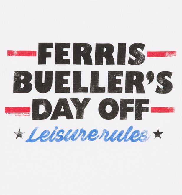 Men's Ferris Bueller Leisure Rules T-Shirt Men's Ferris Bueller Leisure Rules T-Shirt