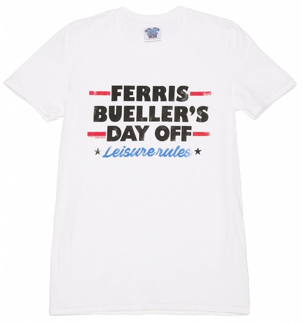 Men's Ferris Bueller Leisure Rules T-Shirt Men's Ferris Bueller Leisure Rules T-Shirt