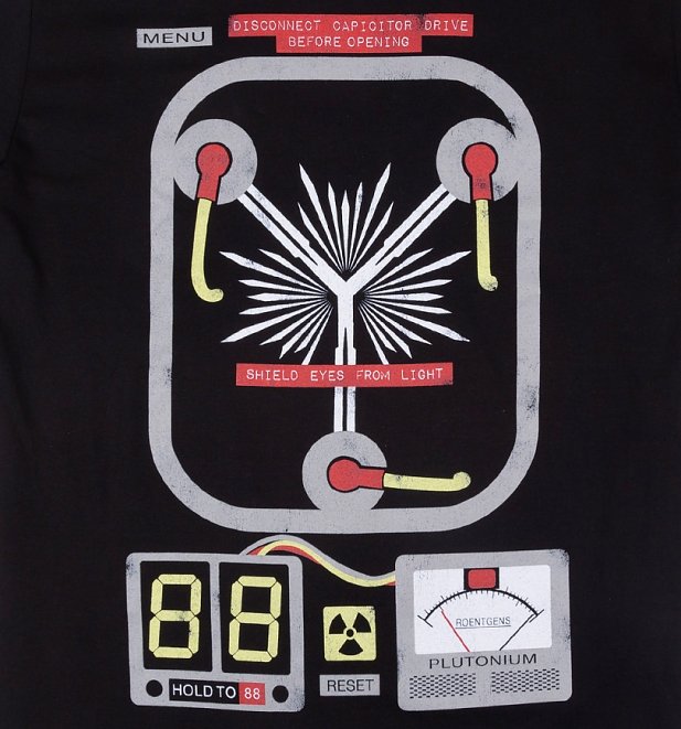 Men's Flux Capacitor Black T-Shirt Men's Flux Capacitor Black T-Shirt