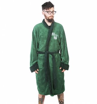 Men's Green Fleece Breaking Bad Heisenberg Dressing Gown Men's Green Fleece Breaking Bad Heisenberg Dressing Gown