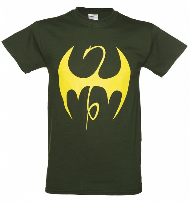 Men's Green Marvel Comics Iron Fist Uniform T-Shirt Men's Green Marvel Comics Iron Fist Uniform T-Shirt