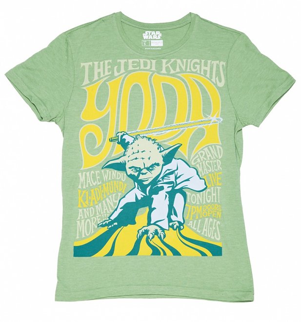 Men's Green Star Wars Yoda The Jedi Knight T-Shirt Men's Green Star Wars Yoda The Jedi Knight T-Shirt