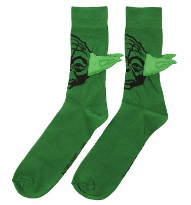 Men's Green Yoda Star Wars Socks With Ears Men's Green Yoda Star Wars Socks With Ears