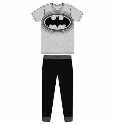 Men's Grey Batman Logo Pyjamas Men's Grey Batman Logo Pyjamas