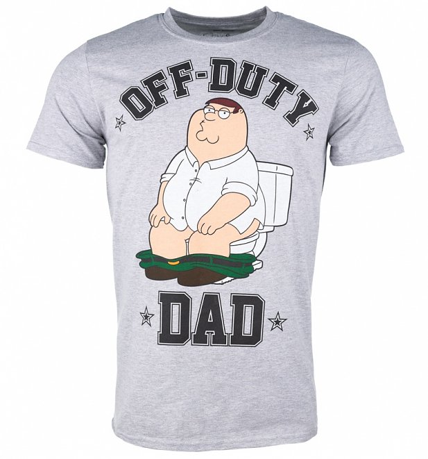 Men's Grey Family Guy Off Duty Dad T-Shirt Men's Grey Family Guy Off Duty Dad T-Shirt