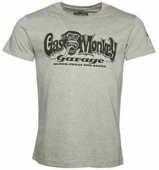 Men's Grey Fast N' Loud Gas Monkey Garage Logo T-Shirt Men's Grey Fast N' Loud Gas Monkey Garage Logo T-Shirt