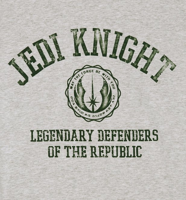 Men's Grey Marl Jedi Knight Star Wars T-Shirt Men's Grey Marl Jedi Knight Star Wars T-Shirt