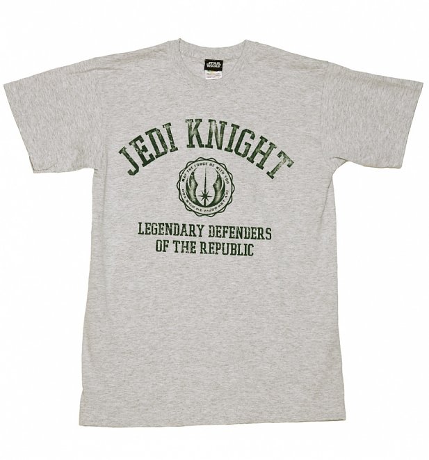 Men's Grey Marl Jedi Knight Star Wars T-Shirt Men's Grey Marl Jedi Knight Star Wars T-Shirt
