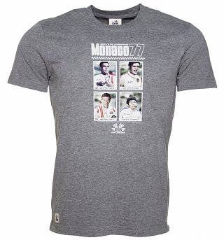 Men's Grey Marl Monaco 77 James Bond T-Shirt from Chunk Men's Grey Marl Monaco 77 James Bond T-Shirt from Chunk
