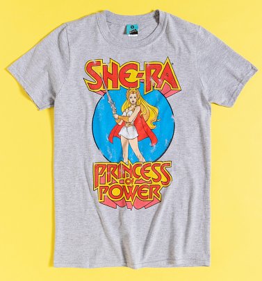 Men's Grey Marl She-Ra Princess Of Power T-Shirt