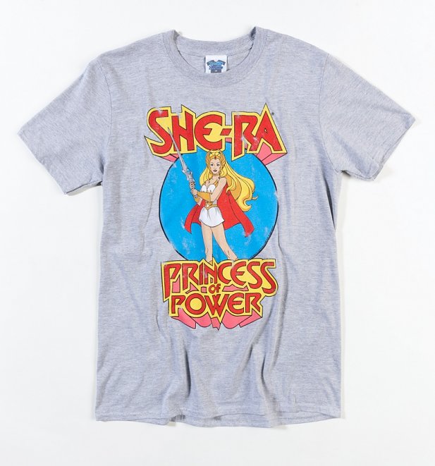 Official Men's Grey Marl She-Ra Princess Of Power T-Shirt | eBay