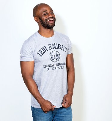 Men's Grey Marl Star Wars Jedi Knight T-Shirt Men's Grey Marl Star Wars Jedi Knight T-Shirt