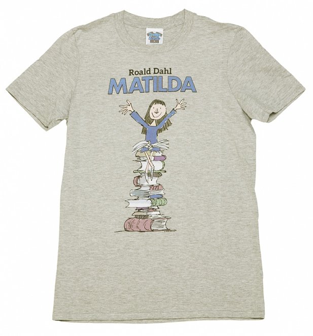 Men's Grey Matilda Roald Dahl T-Shirt Men's Grey Matilda Roald Dahl T-Shirt