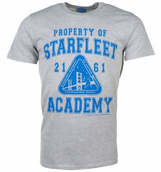 Men's Grey Star Trek Property Of Starfleet T-Shirt Men's Grey Star Trek Property Of Starfleet T-Shirt