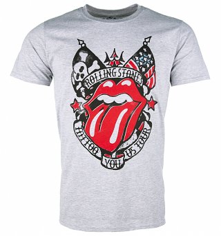 Men's Grey The Rolling Stones Tattoo You US Tour T-Shirt Men's Grey The Rolling Stones Tattoo You US Tour T-Shirt