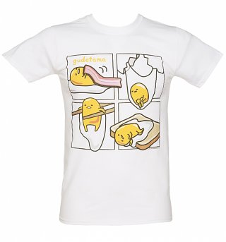 Men's Gudetama Panels T-Shirt Men's Gudetama Panels T-Shirt