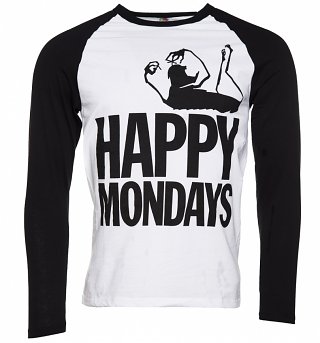 Men's Happy Mondays Baseball T-Shirt Men's Happy Mondays Baseball T-Shirt