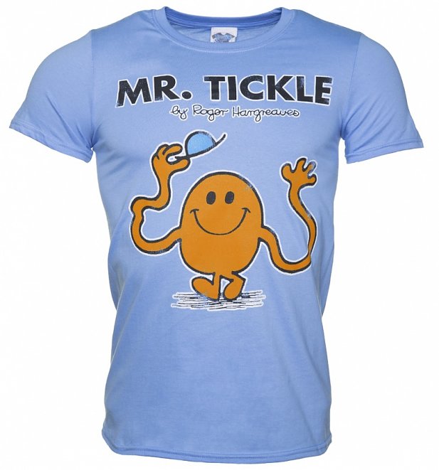 Men's Blue Mr Tickle Mr Men T-Shirt Men's Blue Mr Tickle Mr Men T-Shirt