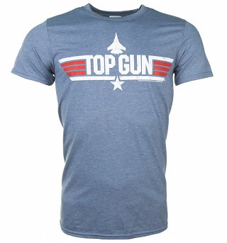 Men's Heather Blue Top Gun Maverick T-Shirt Men's Heather Blue Top Gun Maverick T-Shirt
