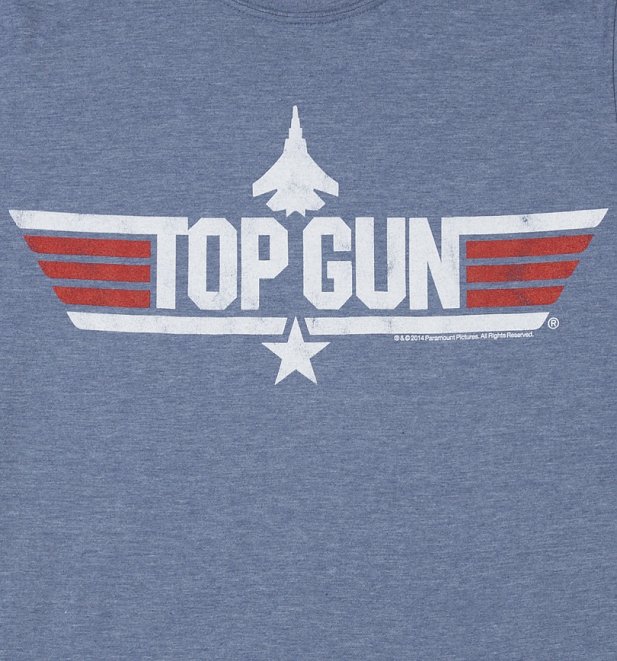 Men's Heather Blue Top Gun Maverick T-Shirt Men's Heather Blue Top Gun Maverick T-Shirt