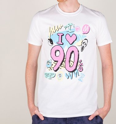 Men's I Heart 90s White T-Shirt Men's I Heart 90s White T-Shirt