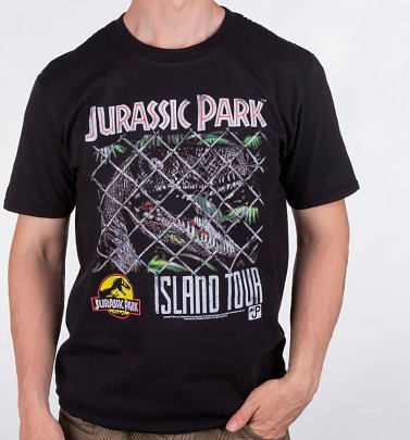 Men's Jurassic Park Island Tour Black T-Shirt Men's Jurassic Park Island Tour Black T-Shirt