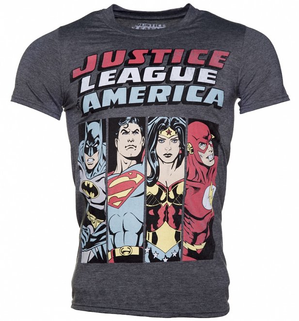 Men's Justice League Line Up DC Comics T-Shirt Men's Justice League Line Up DC Comics T-Shirt