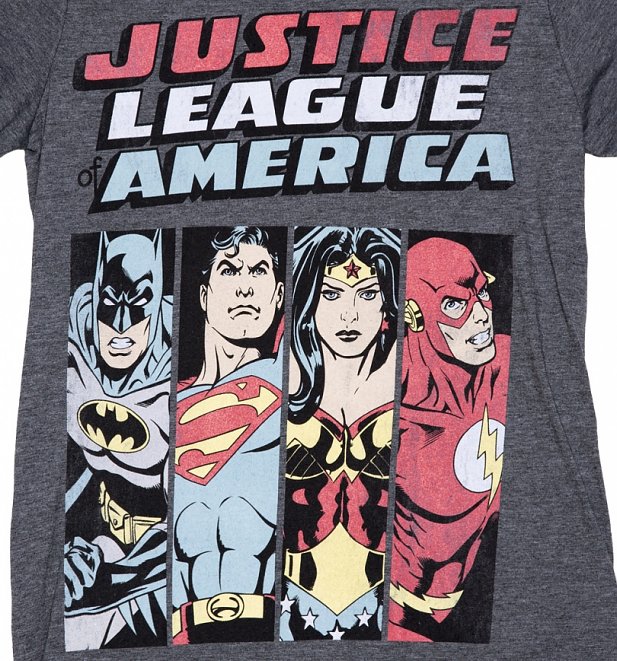 Men's Justice League Line Up DC Comics T-Shirt Men's Justice League Line Up DC Comics T-Shirt