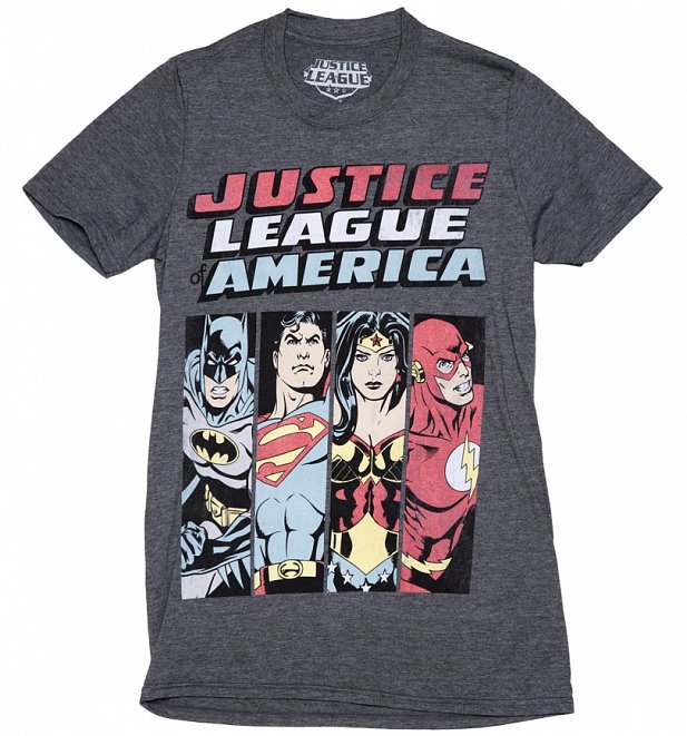 Men's Justice League Line Up DC Comics T-Shirt Men's Justice League Line Up DC Comics T-Shirt