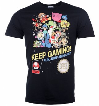 Men's Keep Gaming Black T-Shirt Men's Keep Gaming Black T-Shirt