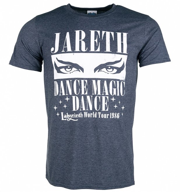 Men's Labyrinth Dance Magic Dance World Tour Heather Navy T-Shirt Men's Labyrinth Dance Magic Dance World Tour Heather Navy T-Shirt