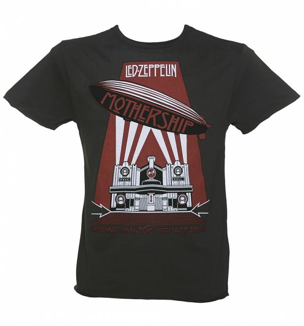 Men's Led Zeppelin Mothership Charcoal T-Shirt from Amplified Men's Led Zeppelin Mothership Charcoal T-Shirt from Amplified