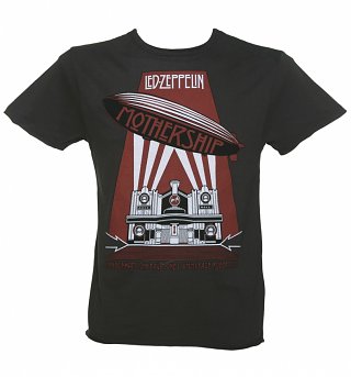 Men's Led Zeppelin Mothership Charcoal T-Shirt from Amplified Men's Led Zeppelin Mothership Charcoal T-Shirt from Amplified