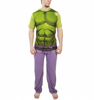 Men's Marvel Comics Incredible Hulk Costume Pyjamas Men's Marvel Comics Incredible Hulk Costume Pyjamas